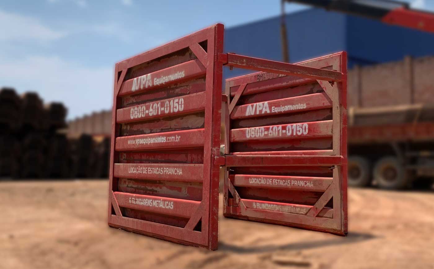 Blindagem de Vala Ultraleve em alumínio para escoramento blindado leve